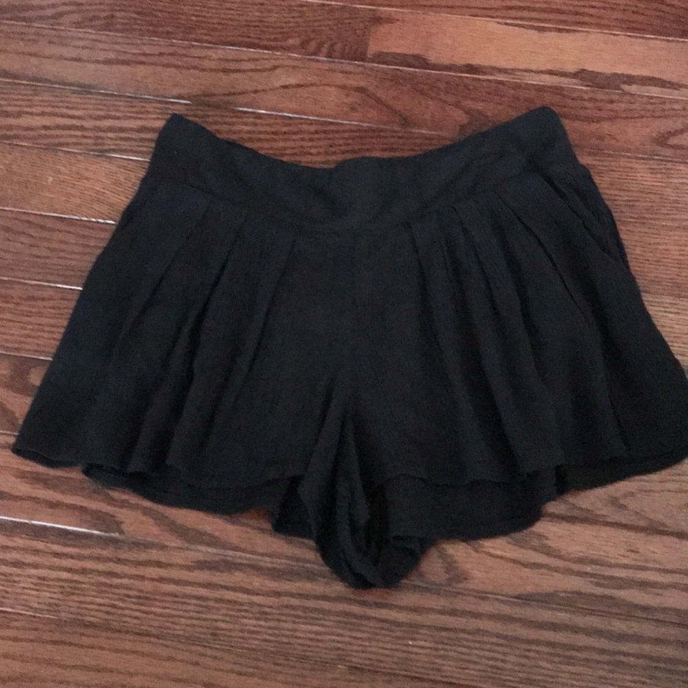 Black flowy shorts